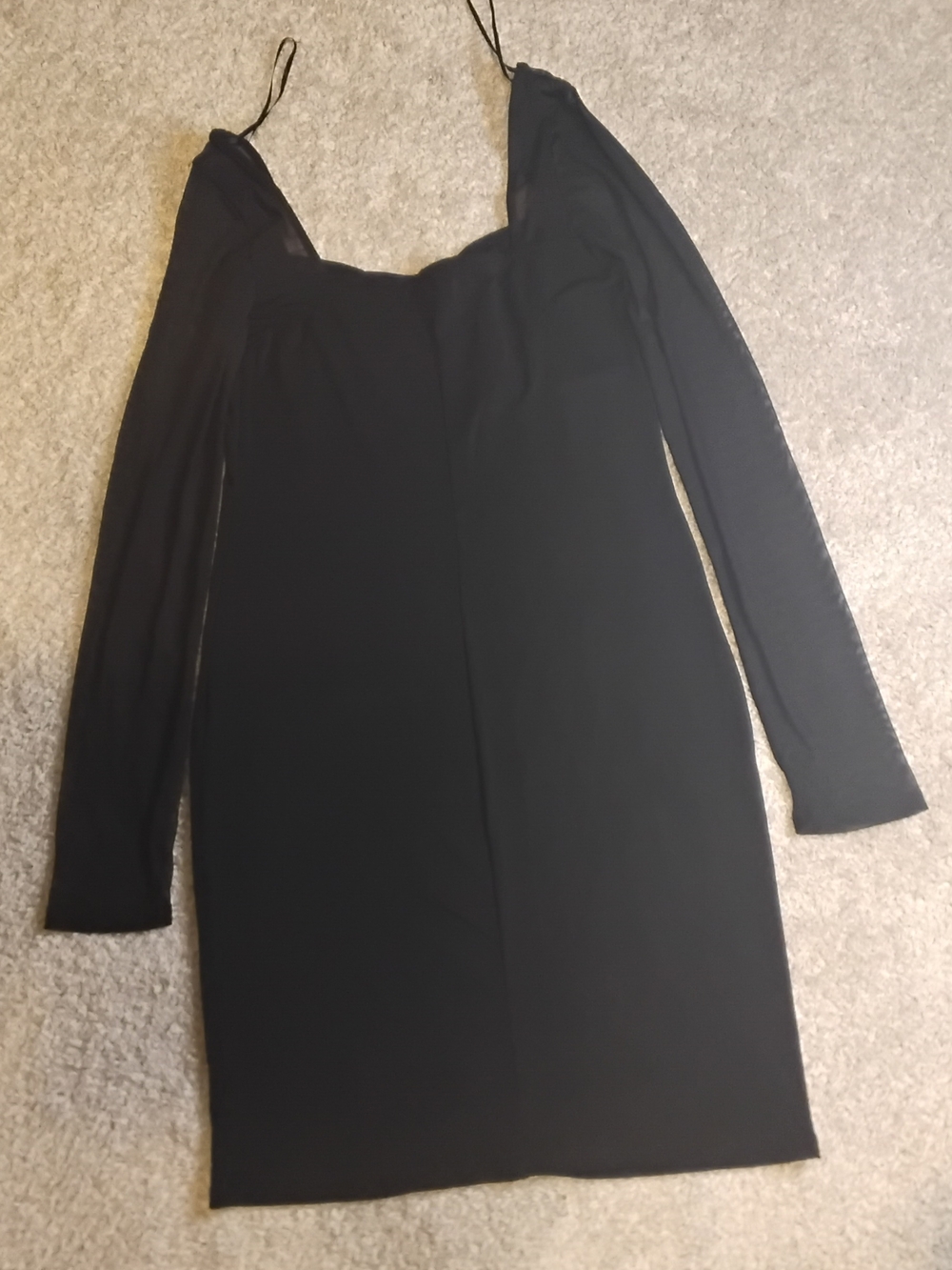 Ambiance One-Shoulder Black Asymmetrical Sleeve Dress